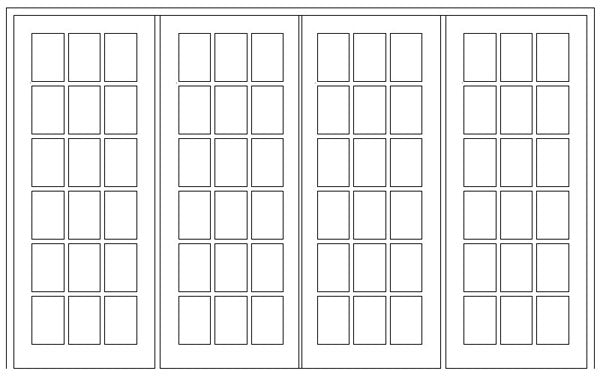 8/16/8 Small Pane Entrance Unit 3391W X 2076H
