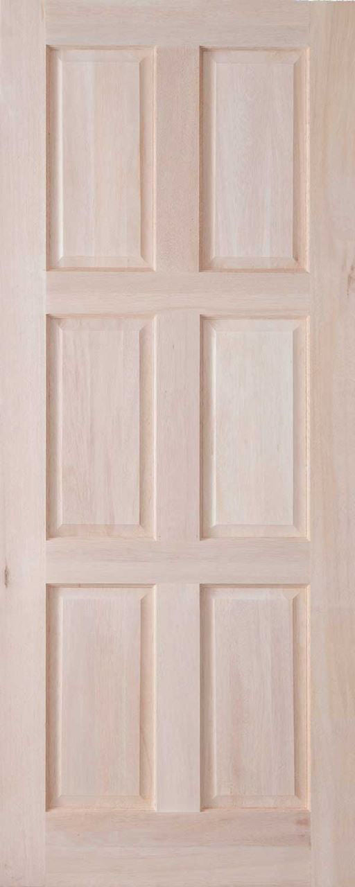Six Panel Hardwood Interior Door 813x2032 | Doors Direct