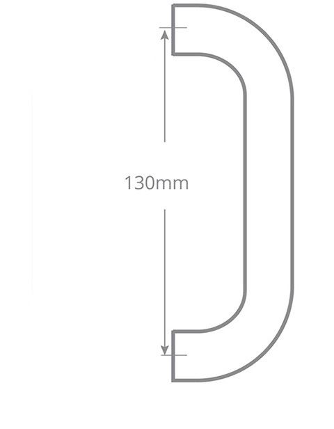 D handle 19x130mm bolt thru