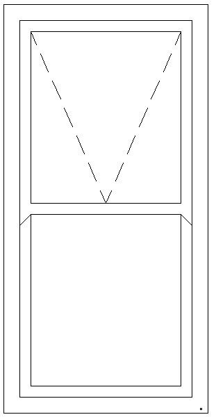 900W X 1800H Full Glass Mock Sash Window