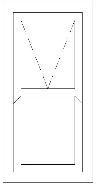 600W X 1200H Full Glass Mock Sash Window