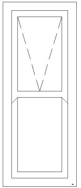 600W X 1500H Full Glass Mock Sash Window