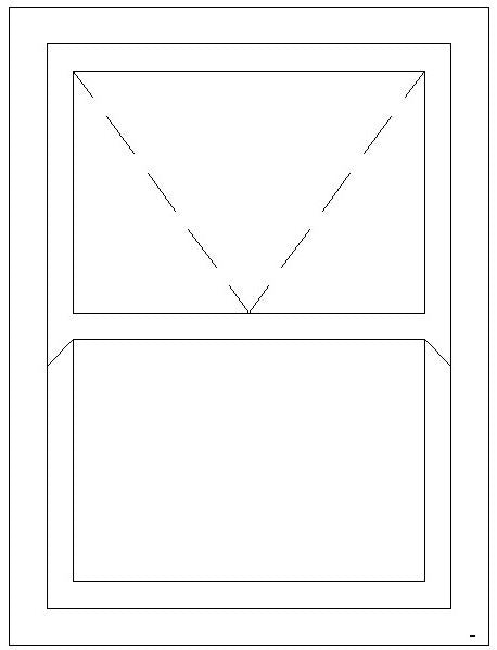 900W X 1200H Full Glass Mock Sash Window