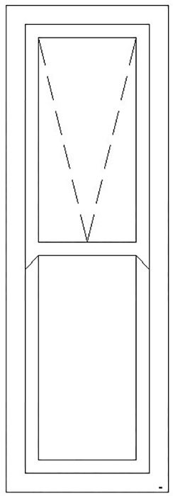 600W X 2100H Full Glass Mock Sash Window