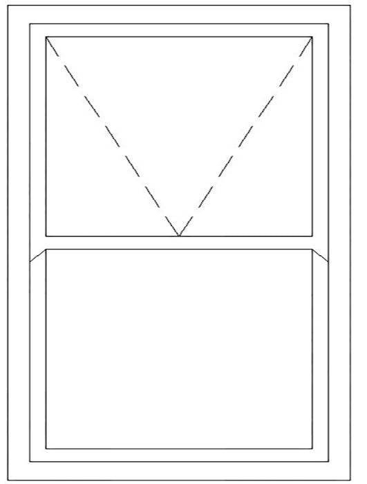 1500W X 2100H Full Glass Mock Sash Window