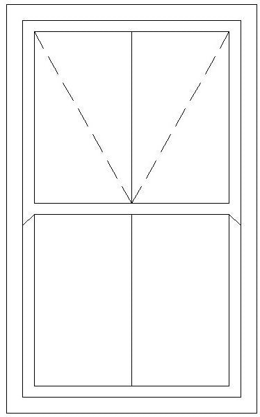 1200W X 2100H Victorian Mock Sash Window