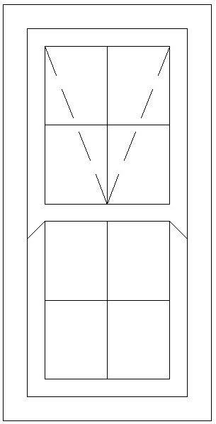600W X 1200H Cape Dutch Mock Sash Window