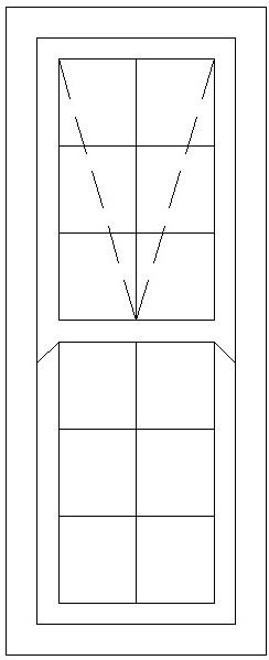 600W X 1500H Cape Dutch Mock Sash Window