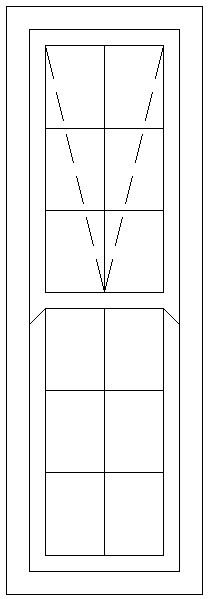 600W X 1800H Cape Dutch Mock Sash Window