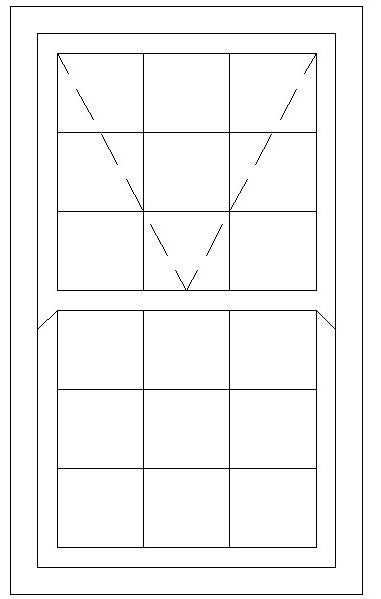 900W X 1500H Cape Dutch Mock Sash Window