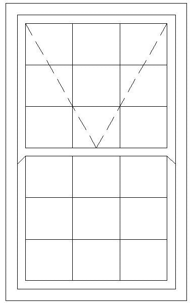 1200W X 2100H Cape Dutch Mock Sash Window