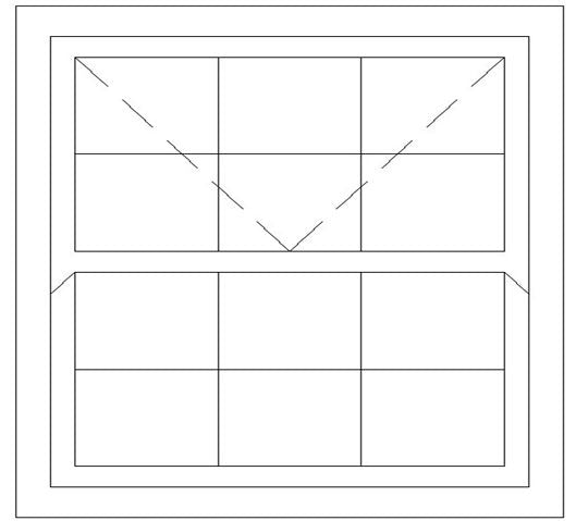 1500W X 1200H Cape Dutch Mock Sash Window