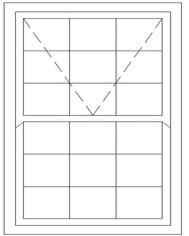 1500W X 1800H Cape Dutch Mock Sash Window