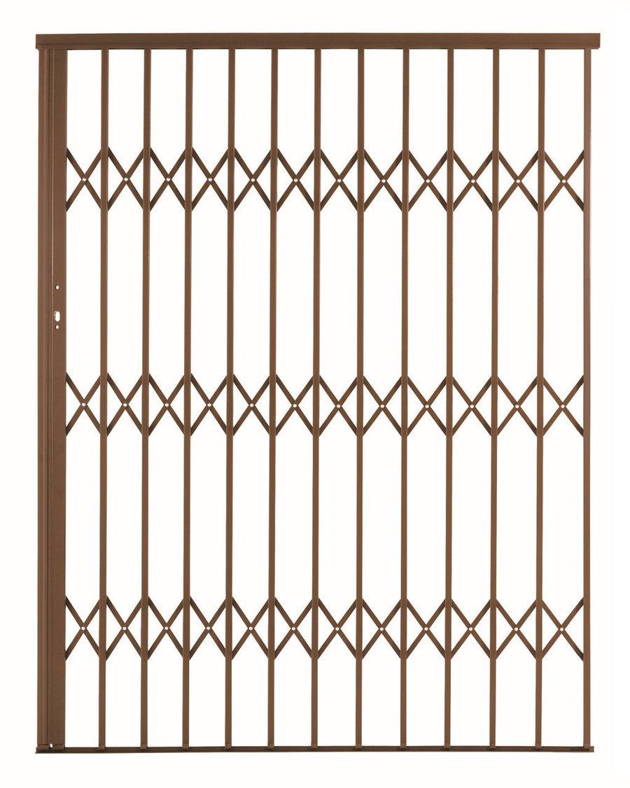 Alu-Glide Security Gate - 1500mm x 2150mm Bronze