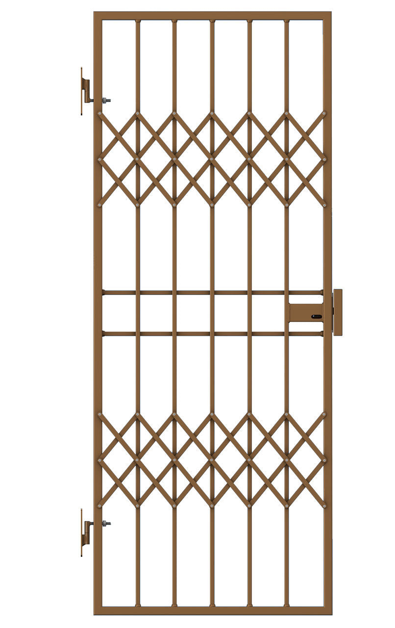 Trellis Bronze Lockable Security Gate 770mm x 1950mm