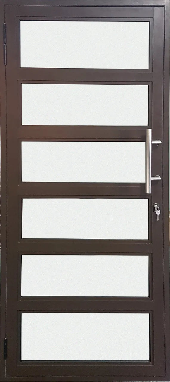 Multi Midrail Glass Panel Door 900 X 2100