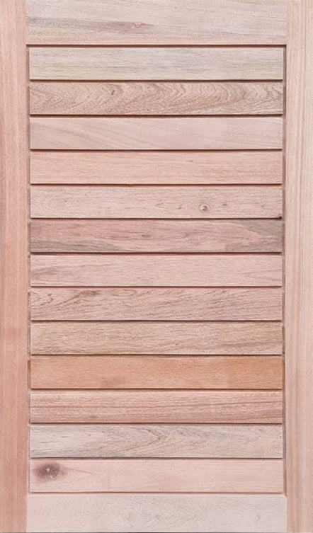 Horizontal Slatted Pivot Door 1200 X 2032