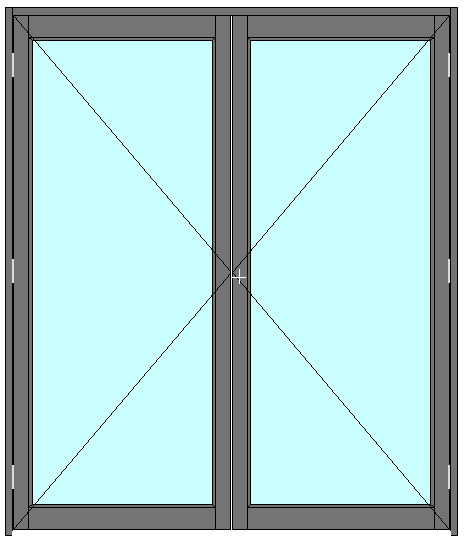 Aluminium Full Glass Double Door 1800 X 2100