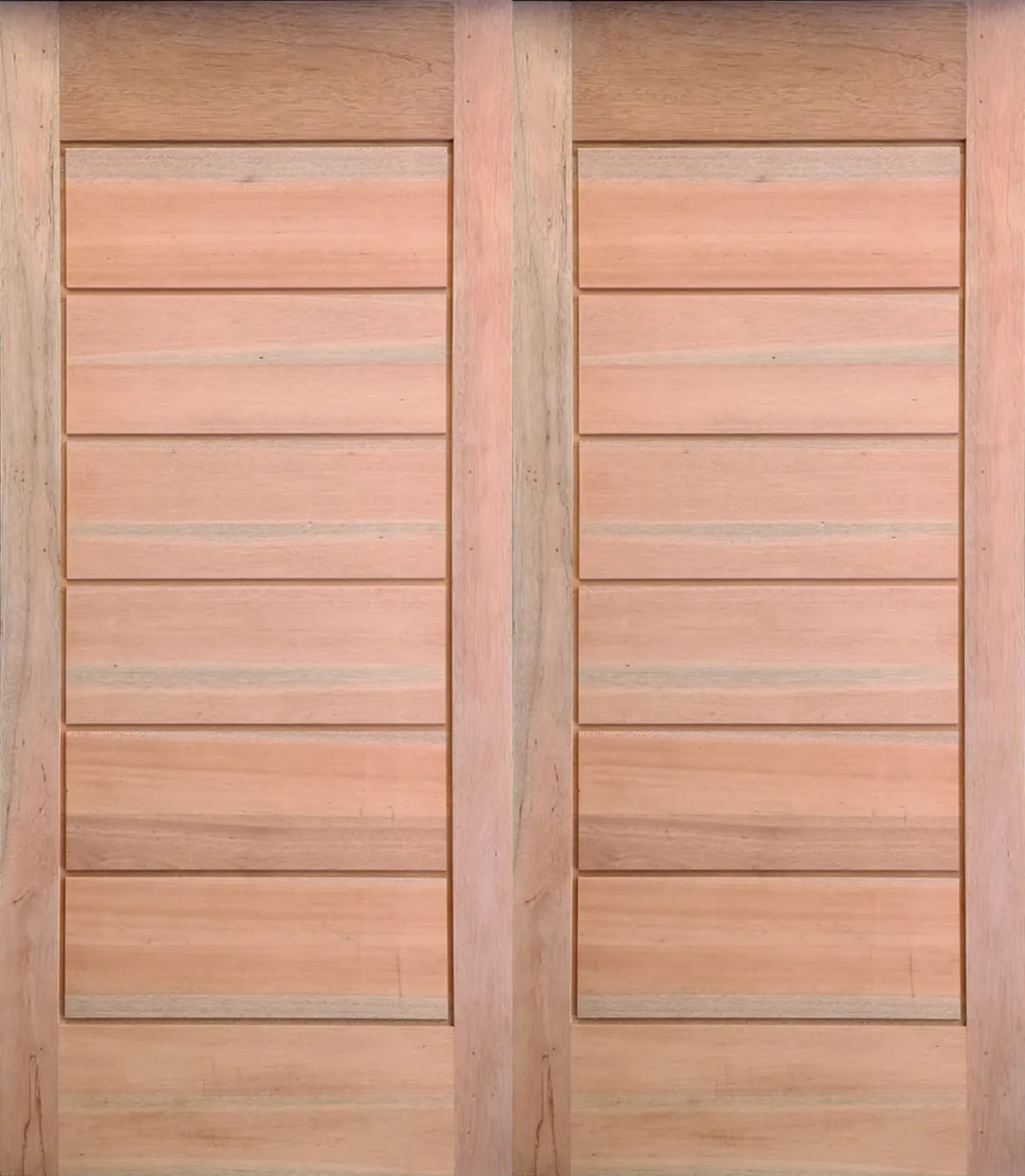 Pair Horizontal Wide Slatted Doors 1613 X 2032