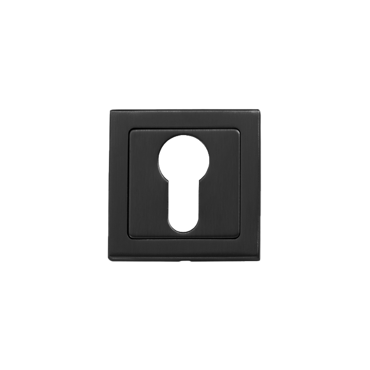 QS4473 Black Square Cylinder Escutcheon