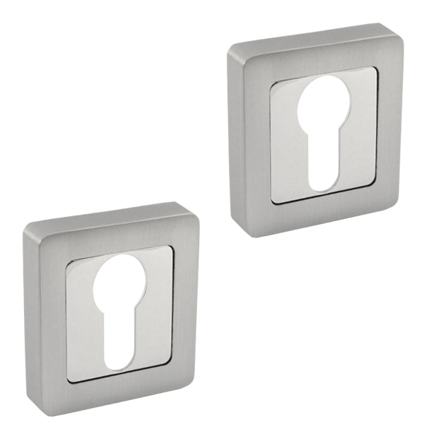 Square Euro Cylinder Zinc Escutcheon