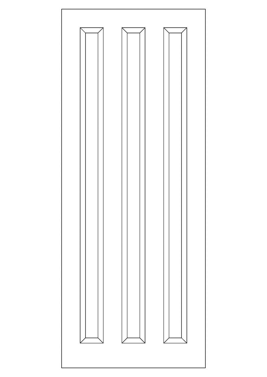 3 Panel Vertical Meranti 813 X 2032