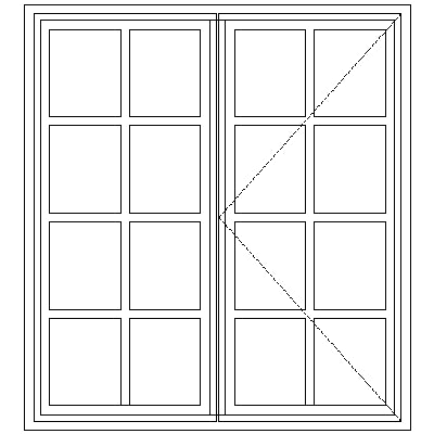 ND2 Small Pane | Single Side Opener Fixed Pane Wooden Window