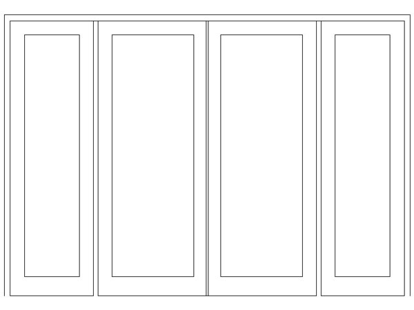 6/16/6 Full Pane Entrance Unit 2995W X 2076H