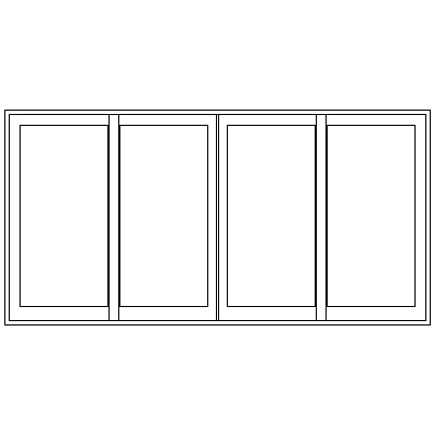 4200mm Full Pane Slider 4 Door Leaves | Shop Doors Direct