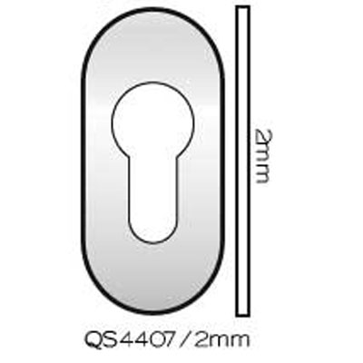 Oval 2mm Euro Escutcheons