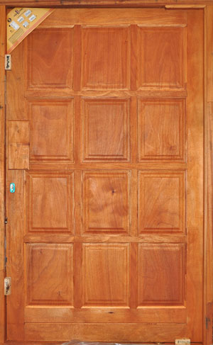 12 Panel Meranti Pivot Pre Hung in Frame 1200W X 2032