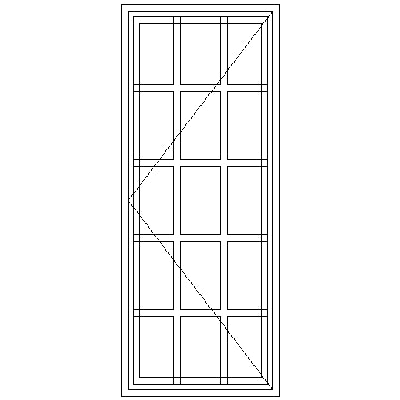 SD51 Strongwood Security Window 600W X 1490H