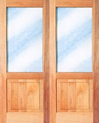 Full Pane Top Solid Bottom French Doors 1613 X 2032