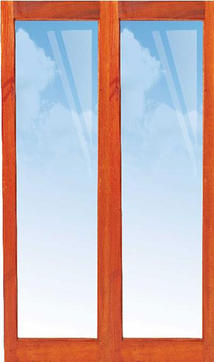 Pair 1210 X 2032 Full Pane French Doors