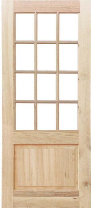 Small Pane Top Solid Bottom 813 X 2032