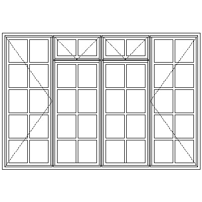 WD522F Small Pane 2100W X 1460H