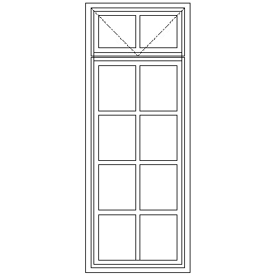 BD55F Small Pane 574W X 1490H