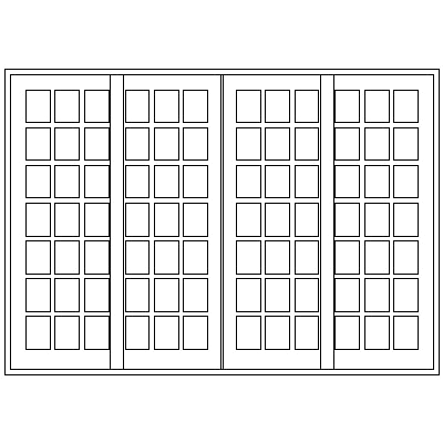 3000mm Wide Strongwood Security Slider + Full Pane Ghost 4 Door