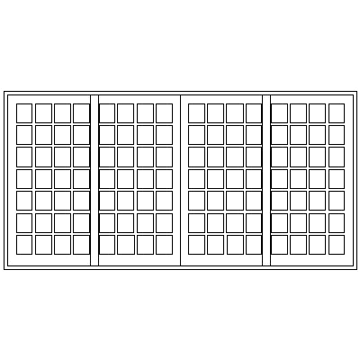 4200mm Wide Strongwood Security Slider + Full Pane Ghost 4 Door