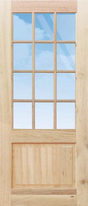 Small Pane Top Solid Bottom 813 X 2032