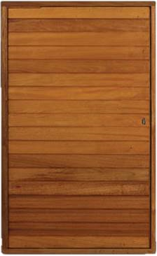 Semi Solid Horizontal Slatted Pivot Door Pre-Hung in Frame 1500 X 2032