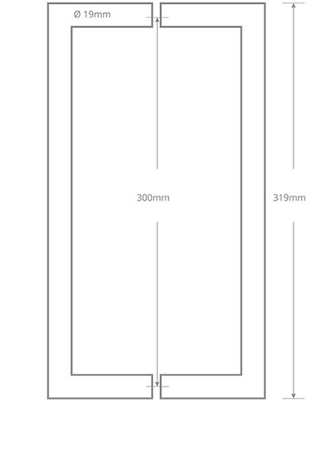 Square Section Handle 300 QS2622BTB