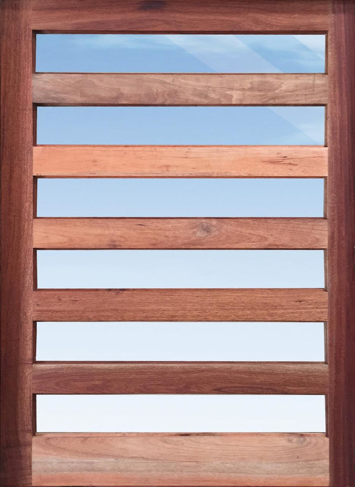 6 Pane Horizontal Glass Pivot 1200WX2032H