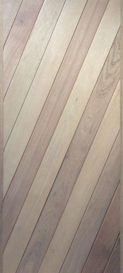 Semi Solid Diagonal Slatted Meranti Door 813 X 2032