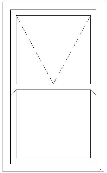 900W X 1500H Full Glass Mock Sash Window