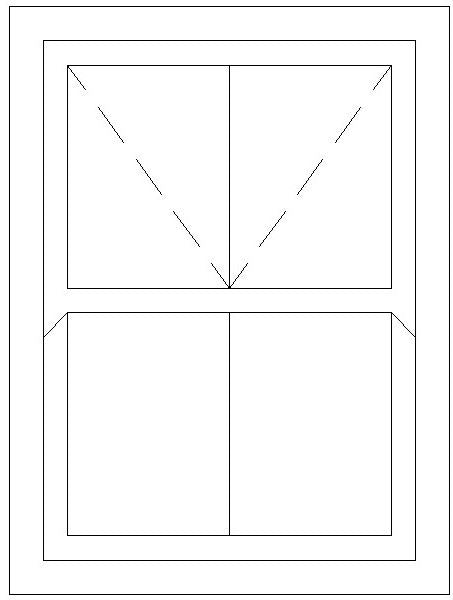900W X 1200H Victorian Mock Sash Window