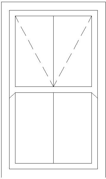 900W X 1500H Victorian Mock Sash Window