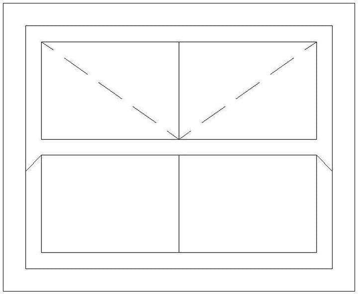 1200W X 900H Victorian Mock Sash Window