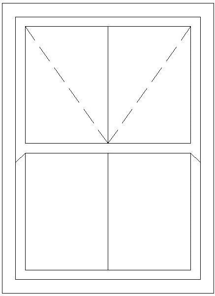 1200W X 1500H Victorian Mock Sash Window