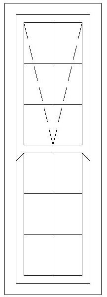 600W X 2100H Cape Dutch Mock Sash Window